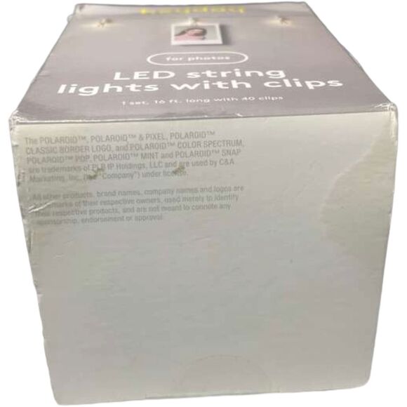 Heyday LED String Lights w/ Photo Clips Warm Glow 10ft 3xAA Battery New Box Wear - Picture 4 of 9